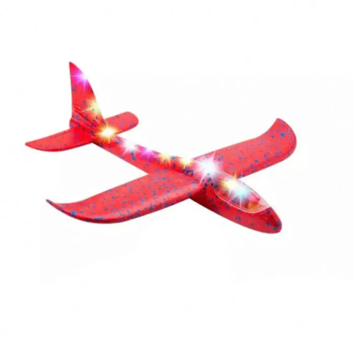 Hand Throwing Aircraft 48cm LED Light Airplane Toy EPP Foam Children Glider Plane Fun Toy for outdoor Plane