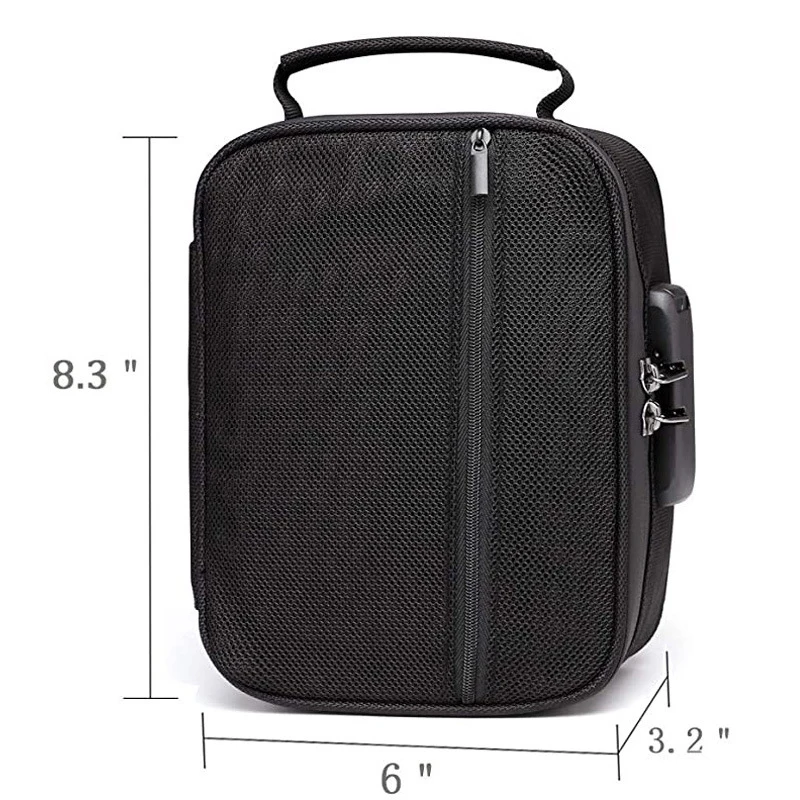 Waterproof Odorless Storage Bag Medicine Organizer Case with Lock Box Travel-Safe Smell Proof Container