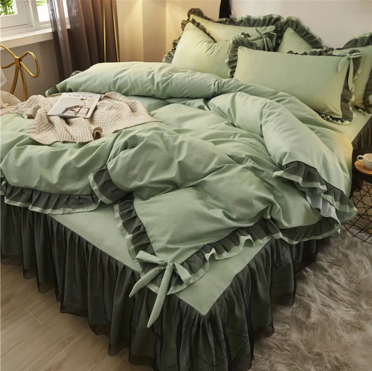 Wholesale Lace Bedding Set Duvet Cover King Bed Sheet Set for Hotel