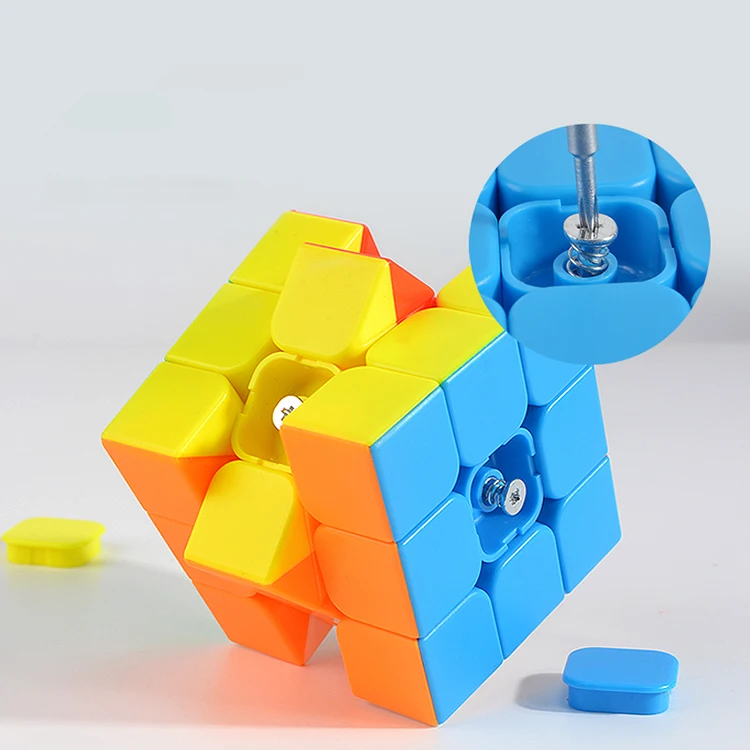 Educational Toys Durable Third Order Real Color Plastic Magic Puzzle Cube For Kids Plastic Magic Cube 3*3*3