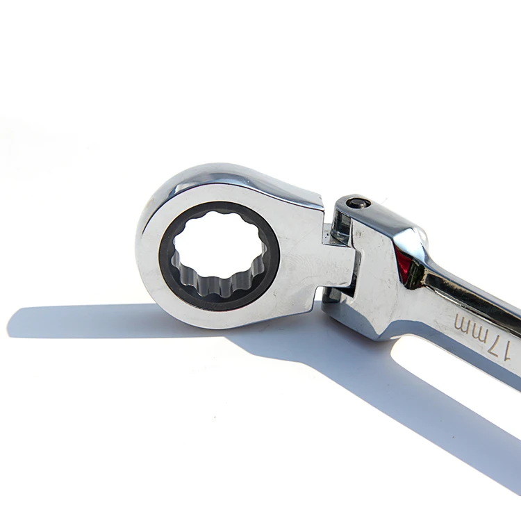 flexible head combination ratchet spanner in double blister card