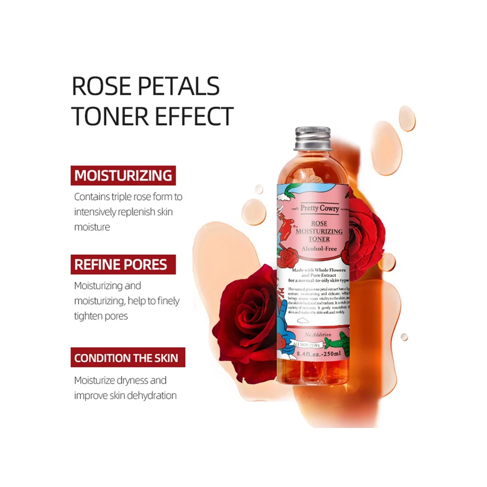 ROUSHUN aloe vera formula rose petal alcohol-free toner