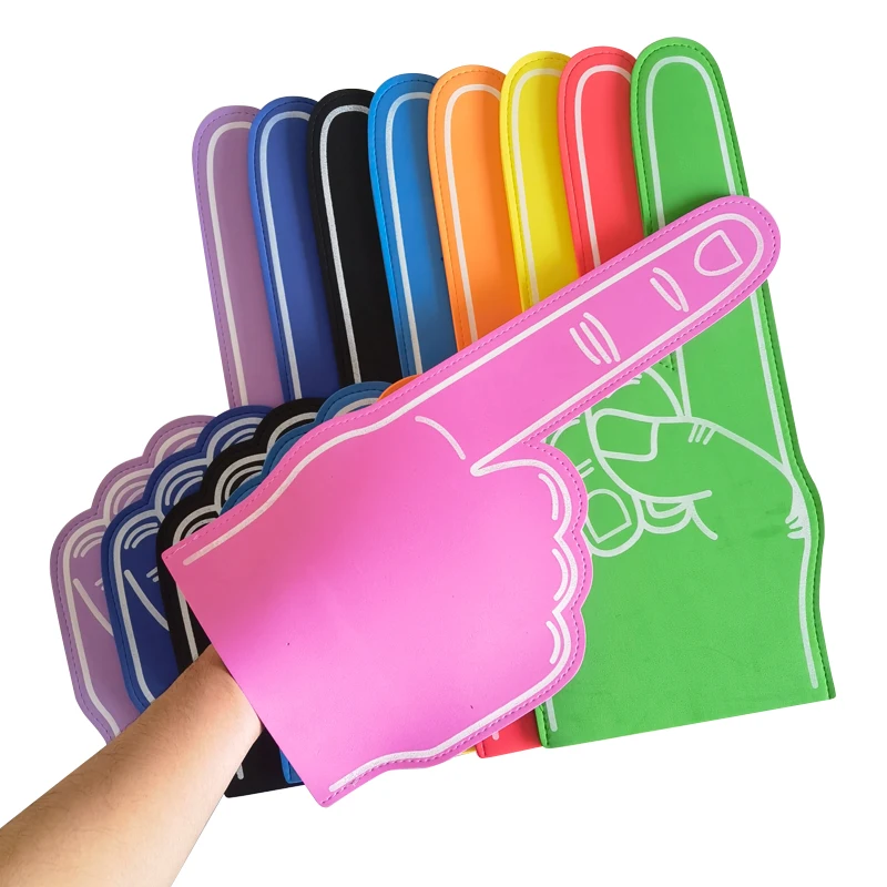 Professional Sponge Cheering Foam Hand Custom Logo Goam Finger Cheering Gloves