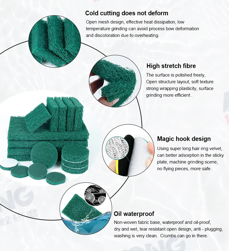 5Inch Scrubbing Pads Tile Scrubber Scouring Pads Hook and Loop Cleaning Abrasive Buffing Pads for House Cleaning