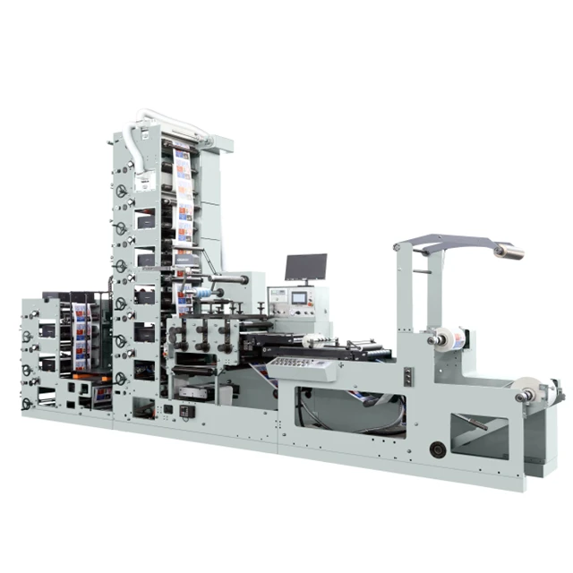 LRY Twin tower flexo printing machine 6 color 8 color for paper cup label sticker