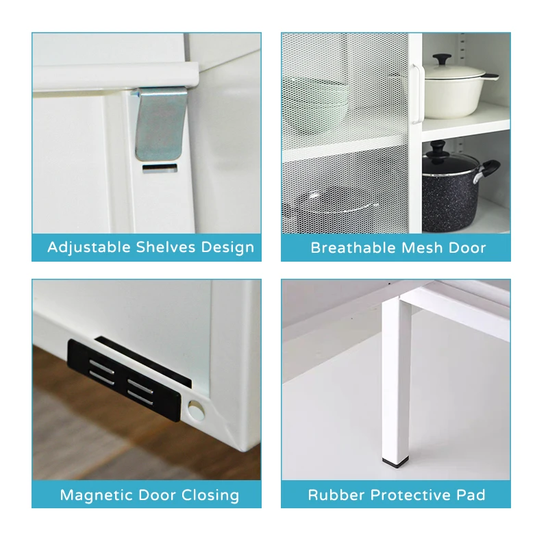 China Kitchen Cabinet Metal Chests With Net Door Cheap Cupboard For Living Room