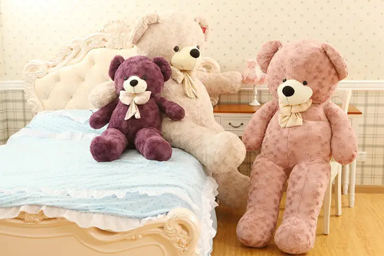 60/80cm Plush Toys Teddy Bear Stuffed Animal Doll Baby Toys Big Embrace Bear Doll Lovers Christmas Gifts Birthday Gift