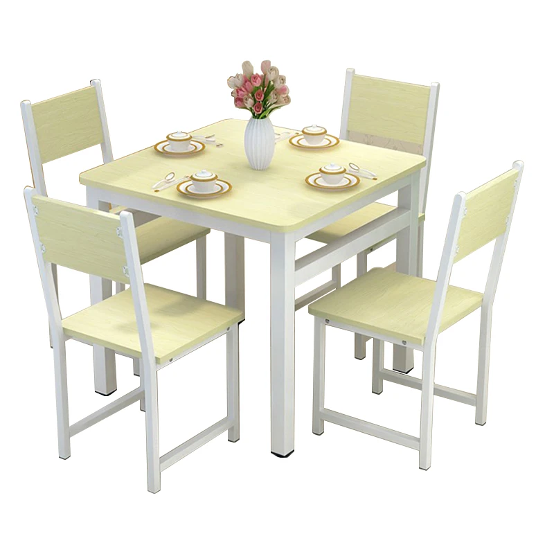 Подгонянные дешевые белые ресторанные столовые ДСП поверхность деревянная обеденная домашняя мебель настольные наборы