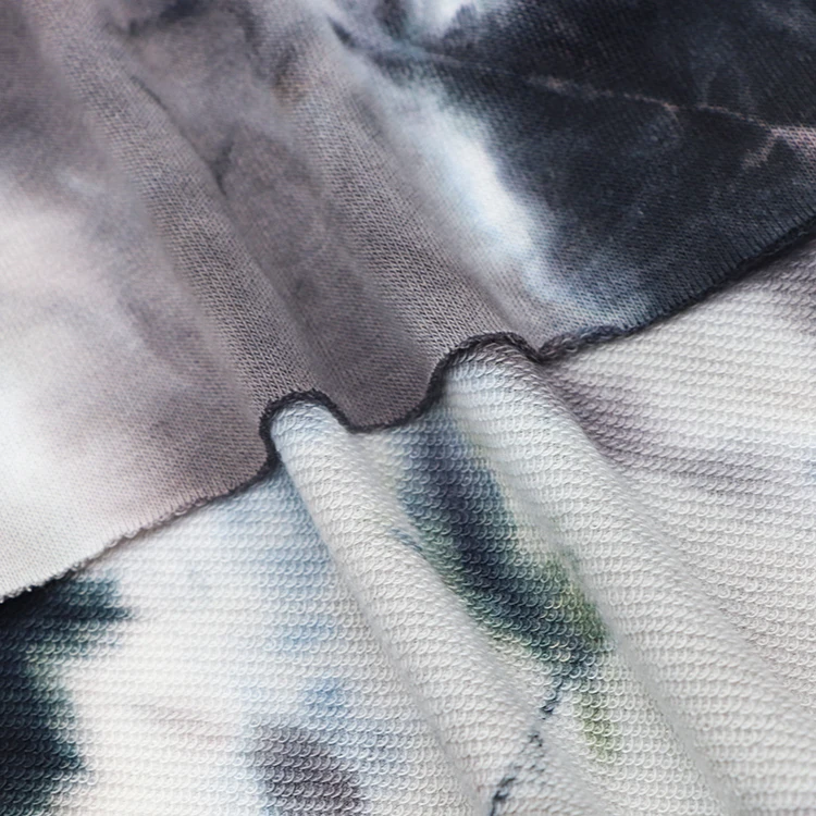 Fabric online Custom tie dye super soft 100 polyester fleece velvet fabrics for clothes