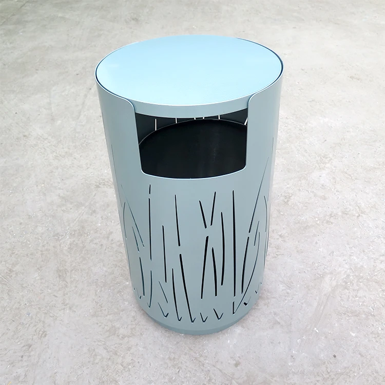 Wholesale Street Public Dump Bin Commercial Hotel Waste Bin Outdoor Floor Standing Metal Recycling Trash Can
