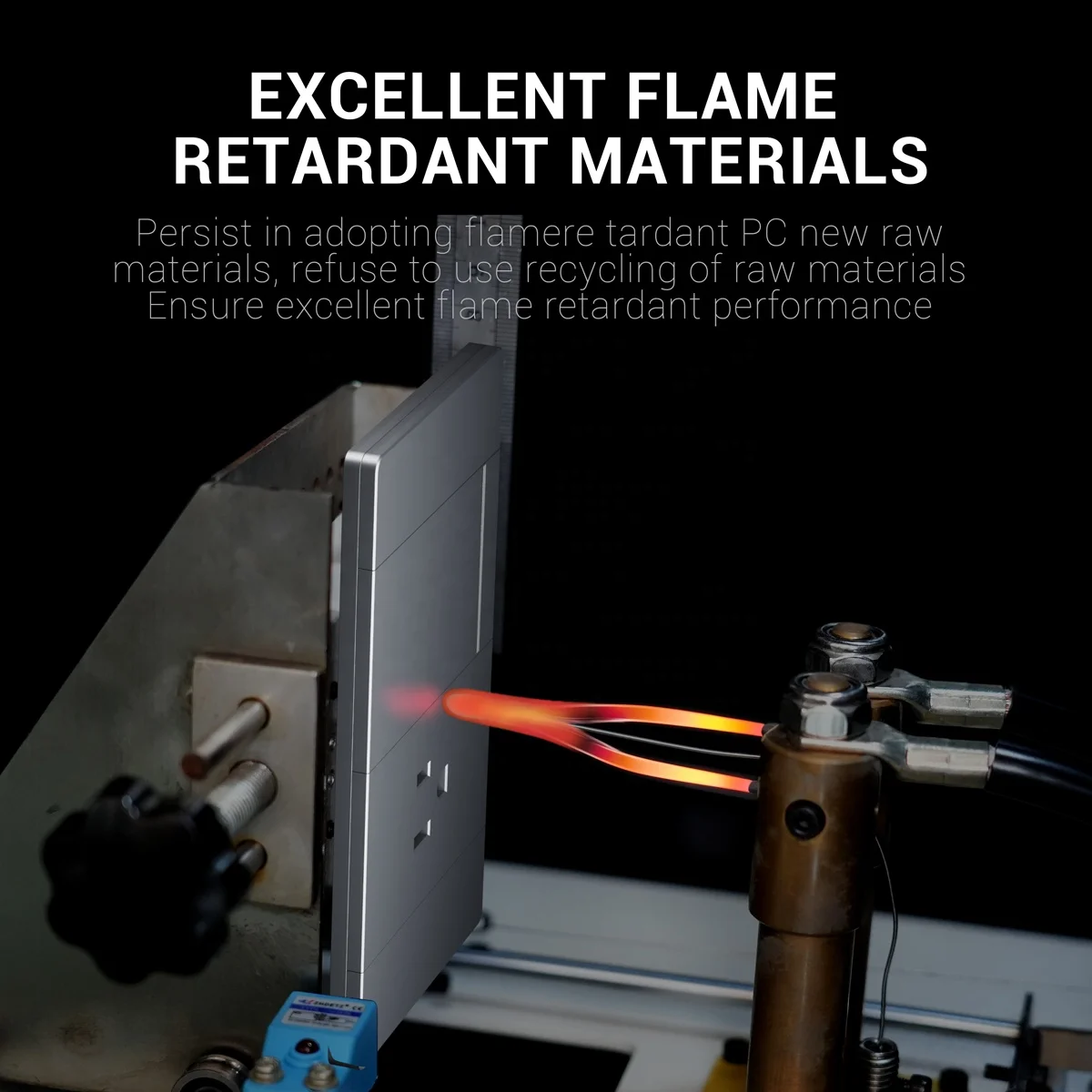 New Design 1 Gang Switch with 3 Pole Socket 6.5mm Ultra Thickness Flame Retardant Black Panel Material Wall Socket