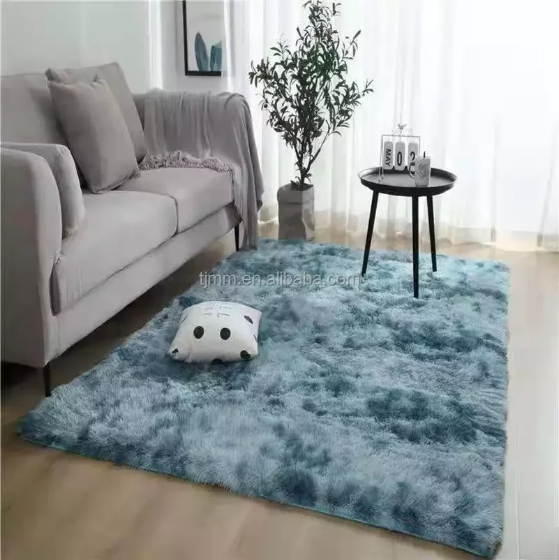 Customizable Popular Modern design 100%polyester Living room 3d Shaggy Rug Area Rug Non-slip back design  Solid and Durable