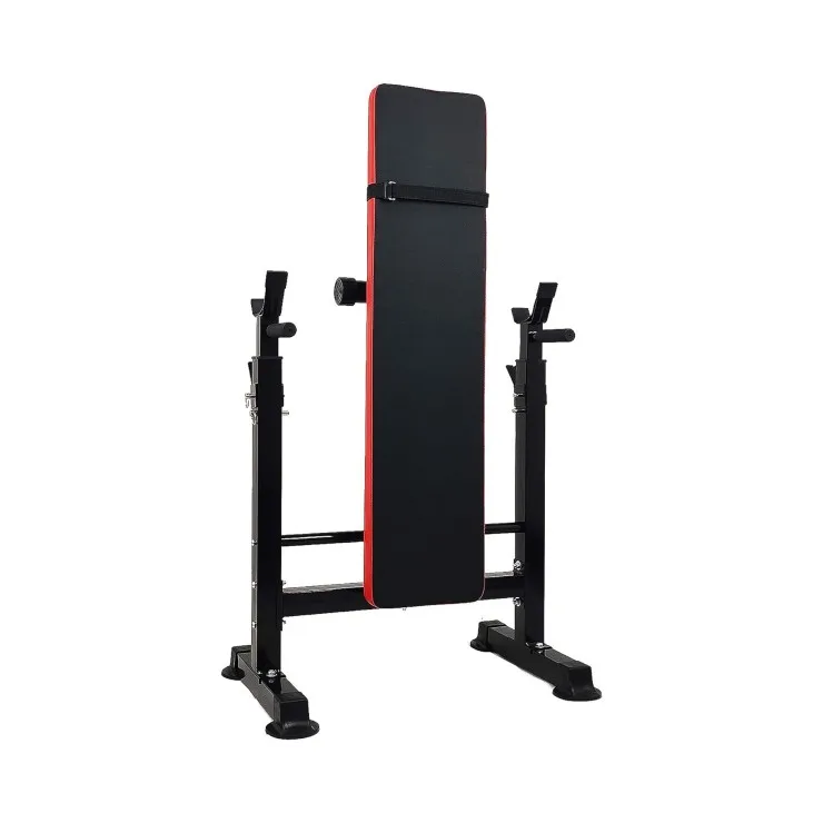Wellshow Sport Weight Bench Adjustable Workout Bench Set with Squat Rack Adjustable Folding Multifunctional Workout Station