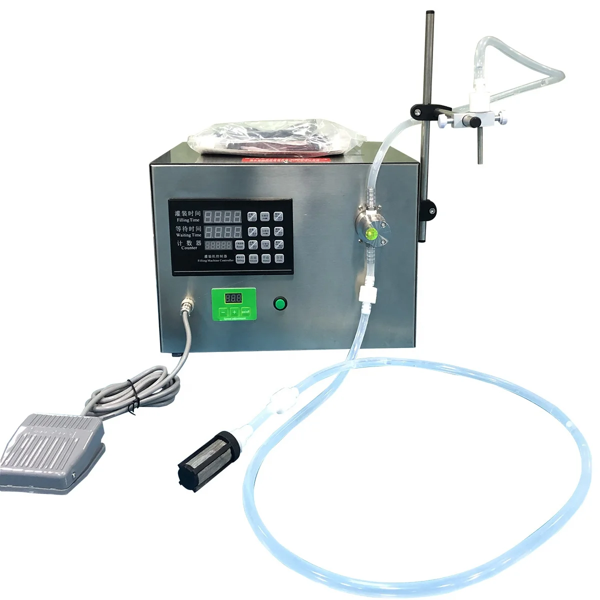 Auto Lotion Bottle Cosmetic Filler Water Beverage Honey Cream Piston Paste Liquid Filling Machine Oil Filler Stainless Steel 304