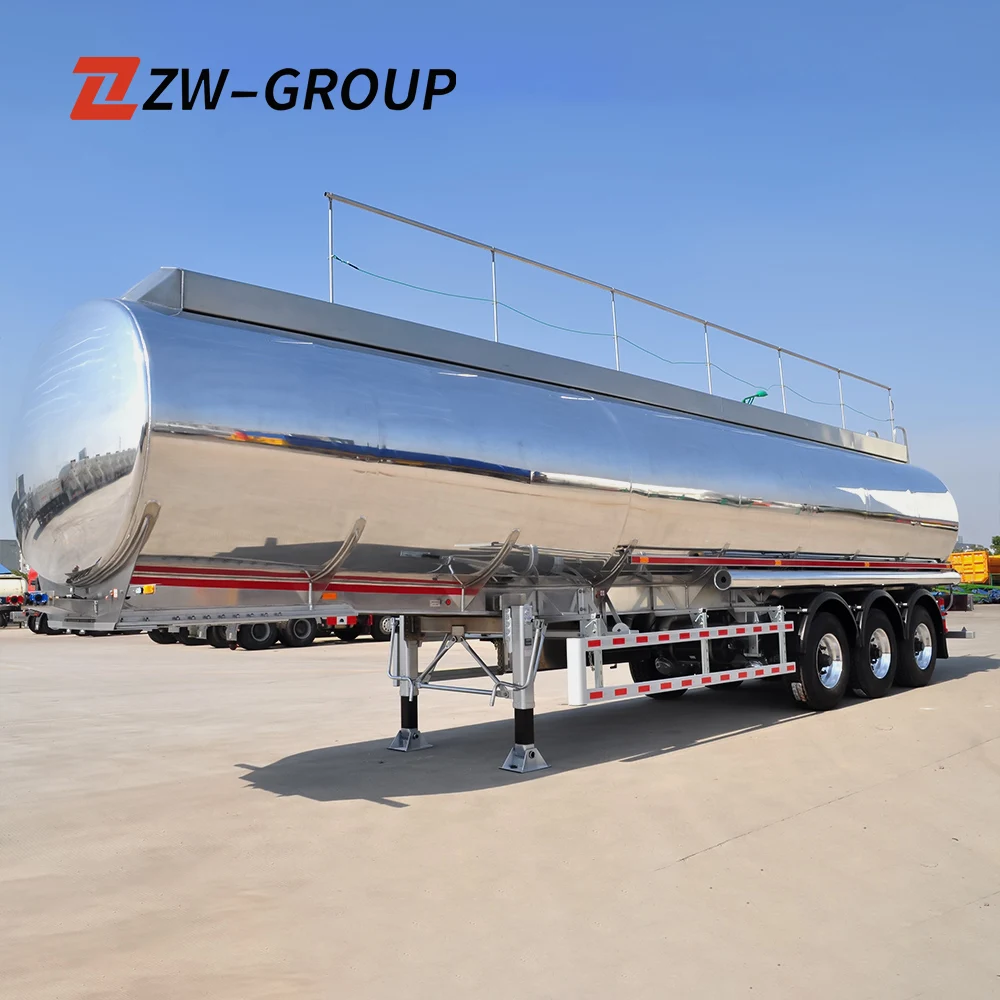 ZW Group  Liquid co2 truck trailer cryogenic liquid Carbon Dioxide CO2 co2 tank trailer fuel tanker semi trailer for Mozambique