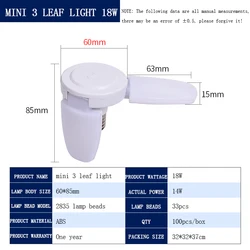 Wholesale t shape led E27 Fan Bulb light 2835 SMD B22  Foldable Fan Blade Ceiling Bulb Led light Folded led t bulb