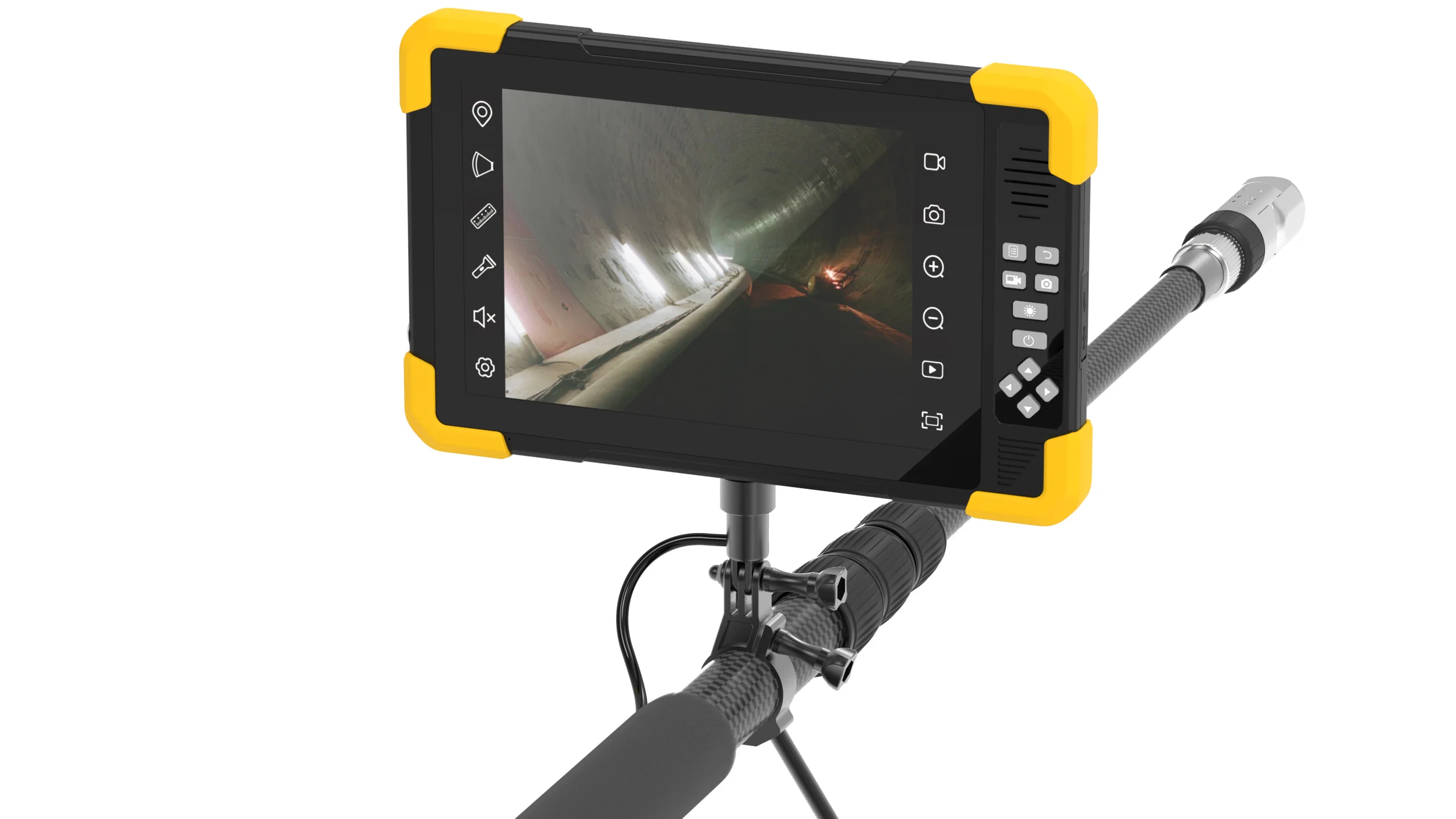 4K HD IP68 360 Degree Rotating Dual Camera with 10.1 inch Touch Screen Monitor 5m Retractable Life Detector