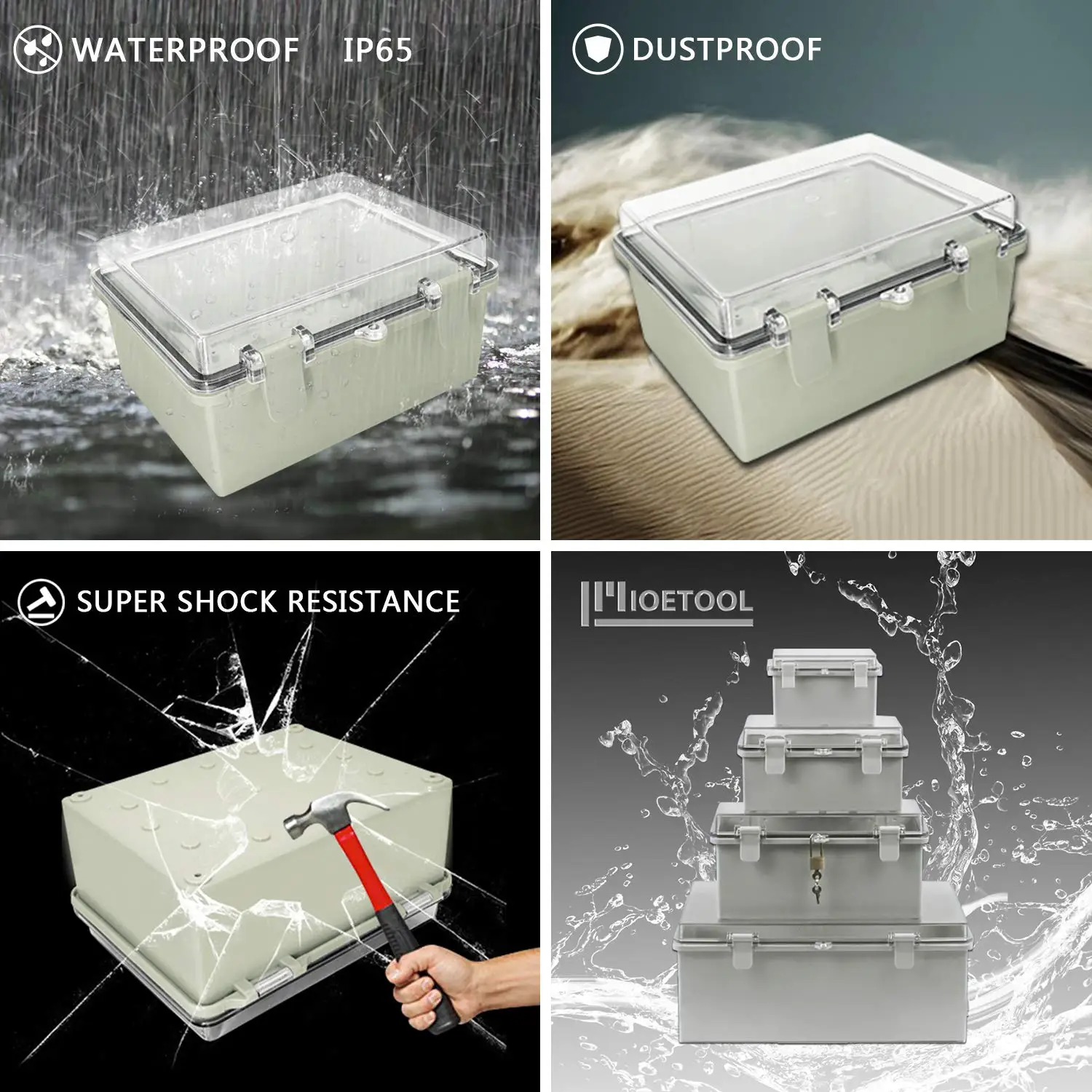 Ip65 Outdoor Waterproof Connection Box Small Pvc Switch Cable Gland Junction Box Mcb Distribution Box