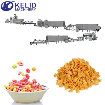 Crunch Sugar Sprayed Corn Flakes Processing Production Plant
