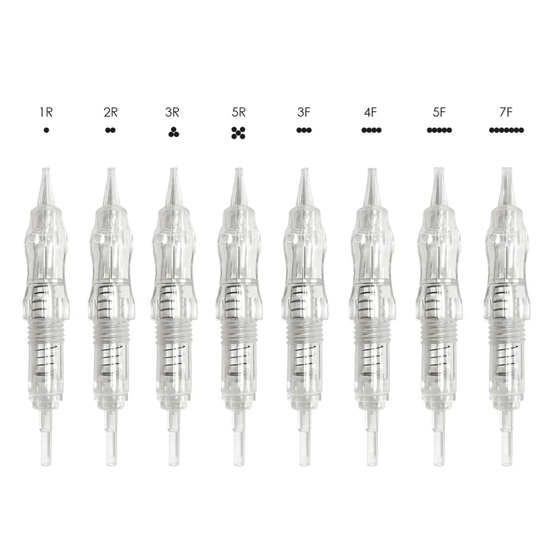 Screw Eyebrow Lip Revolution Tattoo Cartridge Needles 1RL 0.18/0.25/0.3MM Nano Permanent Makeup Micro Needles