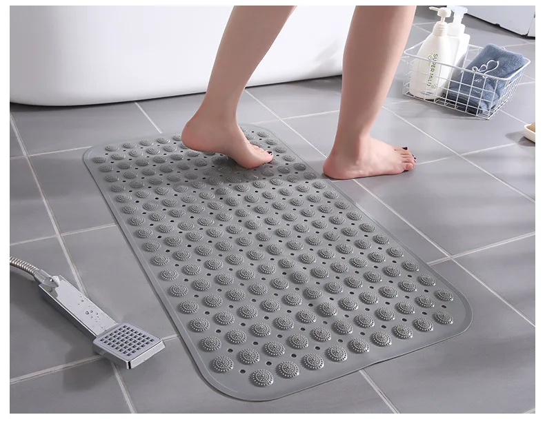 SHENGDE Shower Luxurious And Toilet Tub Bathroom Set Rug Massager Pvc Bath Mat Non Slip Bath Mat For Bath Tub
