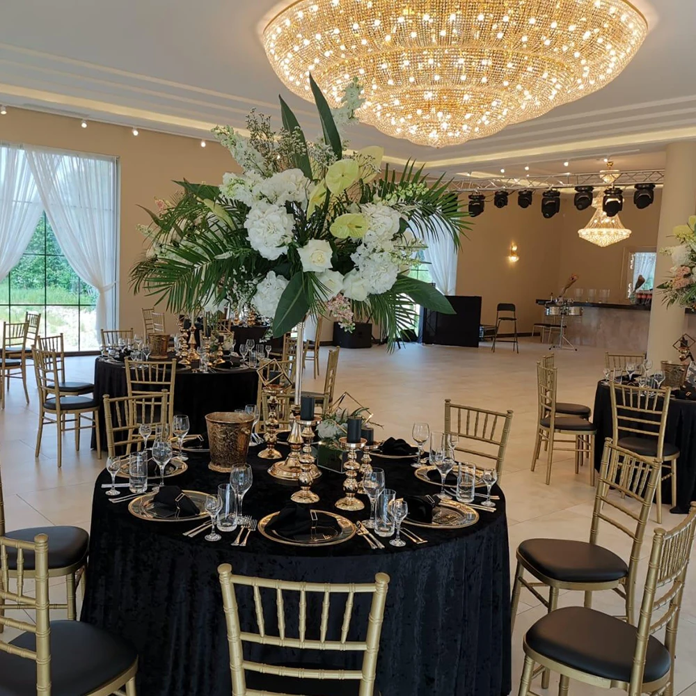 
Custom K9 Large wedding Chandelier modern LED round crystal chandeliers ceiling light for banquet 