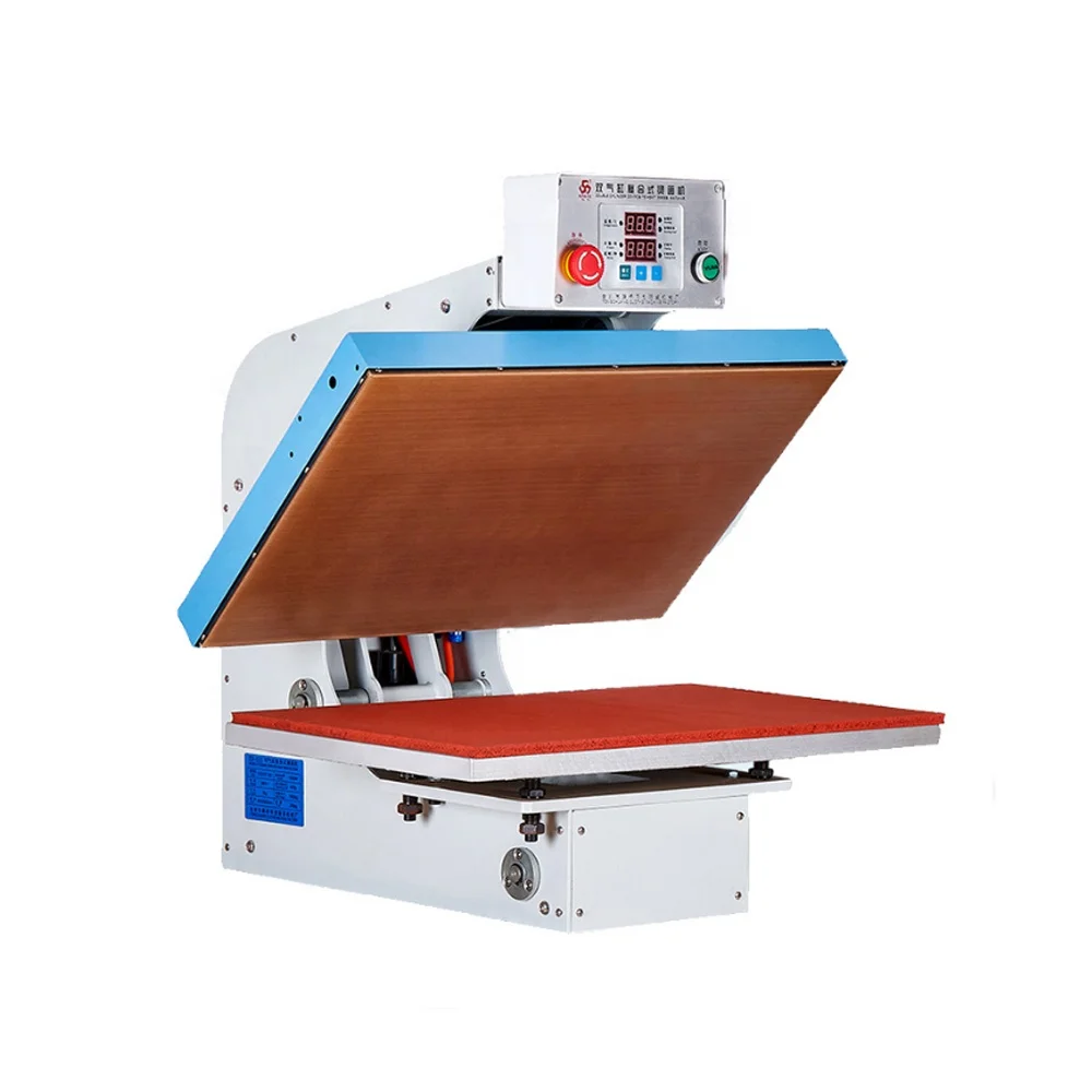 Pneumatic press machine double cylinder computer sublimation heat press machine garment press drilling machine