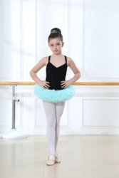 Factory Wholesale custom sleeveless with 8 layer tutu for ballet baby tutu training skirt ballet dresses for girls class wear