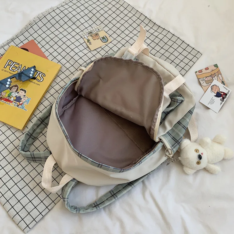 Stylish Student Cute Shoulder Backpack Bookbag with Pendant