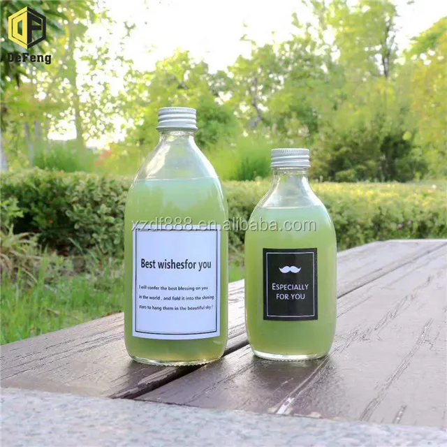 300 мл 500 мл круглая прозрачная бутылка для сока Kombucha