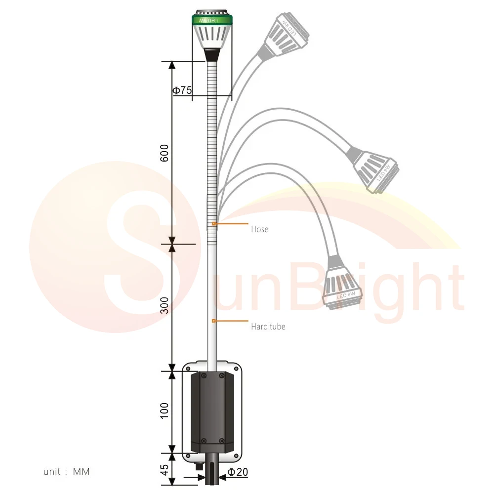 LED Operation Checking Light Mobile Surgical Examination Lamp
