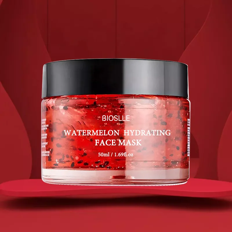 Custom Korean Fruit Face Exfoliating Skin Moisturizing Anti Wrinkle Watermelon Facial Jelly Gel Hydrating Mask