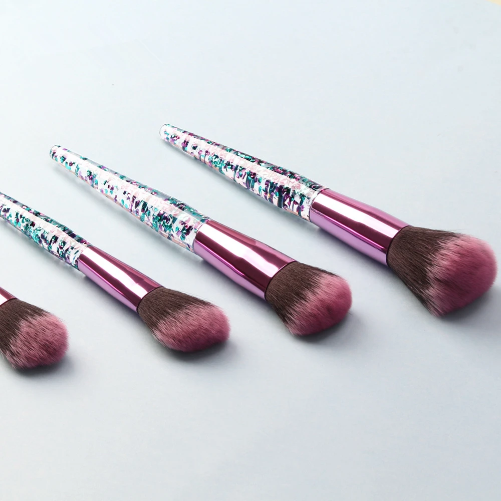 Custom High Quality Private Label Nateral Material Diamond Makeup Brush Set