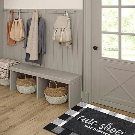 Embroidery Indoor Floor Welcome Doormat Cute Shoes Take Them Off Outdoor Rectangular Rubber Non Slip Custom Door Mat for Hallway