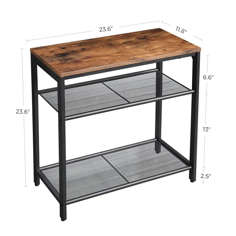 Good Quality Perfect Combination Of Artificial Wood And Metal In Industrial Style End Table