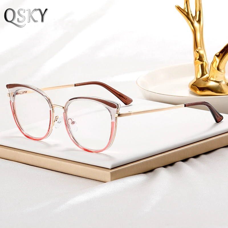 82185 Wholesale New Fashion High Quality Women Blue Ray Eyeglasses Frame Luxury Men TR90 Round Anti Blue Light Women Glasses