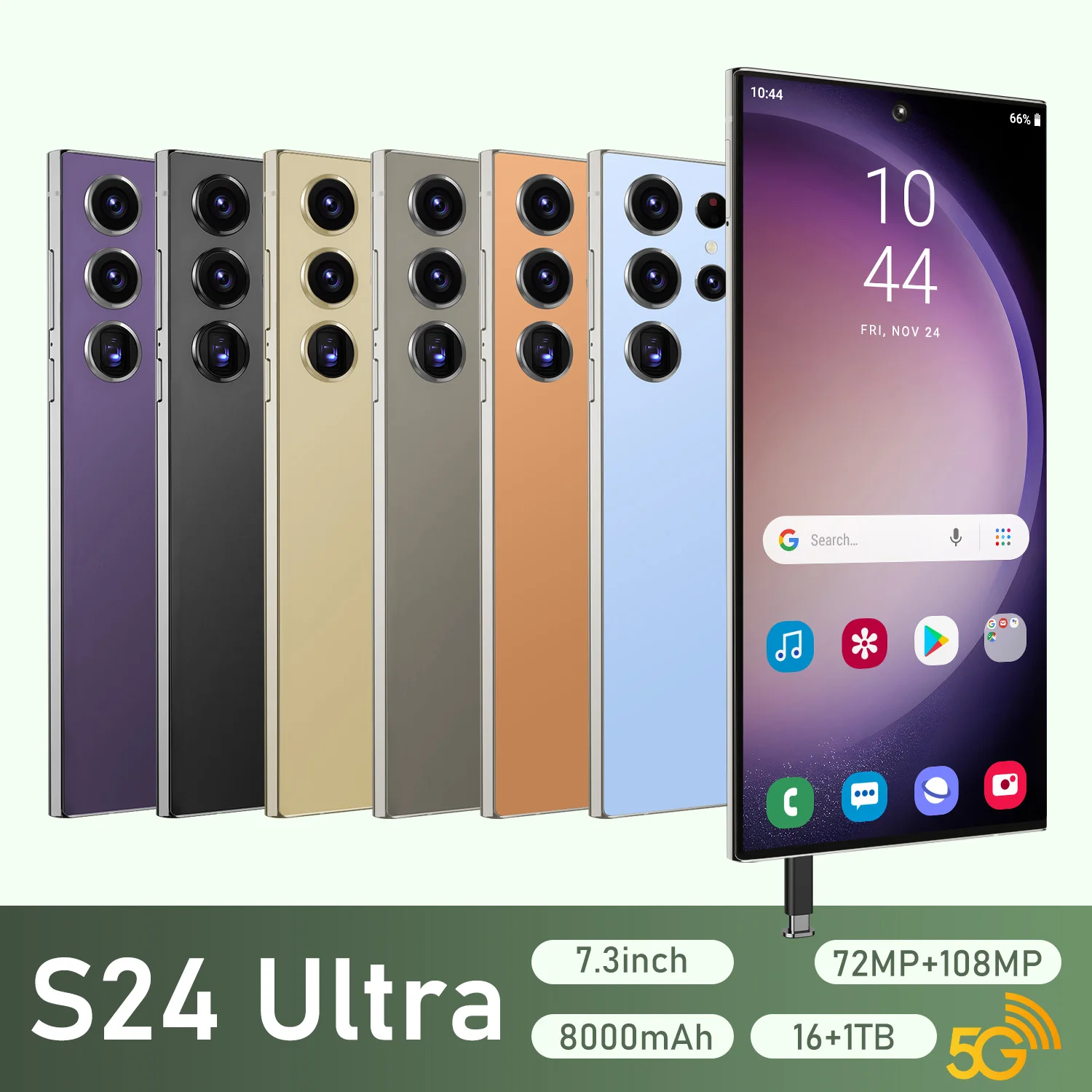 2024 Original S24 Ultra AI Smartphone 16GB Unlocked Android 13 Phone 4G 5G Dual SIM 16GB+1TB Memory English Operating LTE CDMA