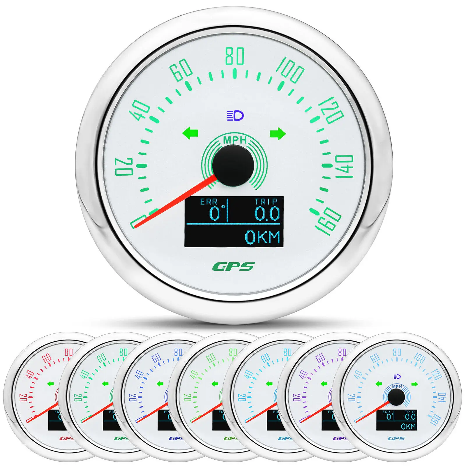 85MM GPS Speedometer 160MPH&85mm Tachometer 8000RPM Gaugefor Boat Car Truck ATV