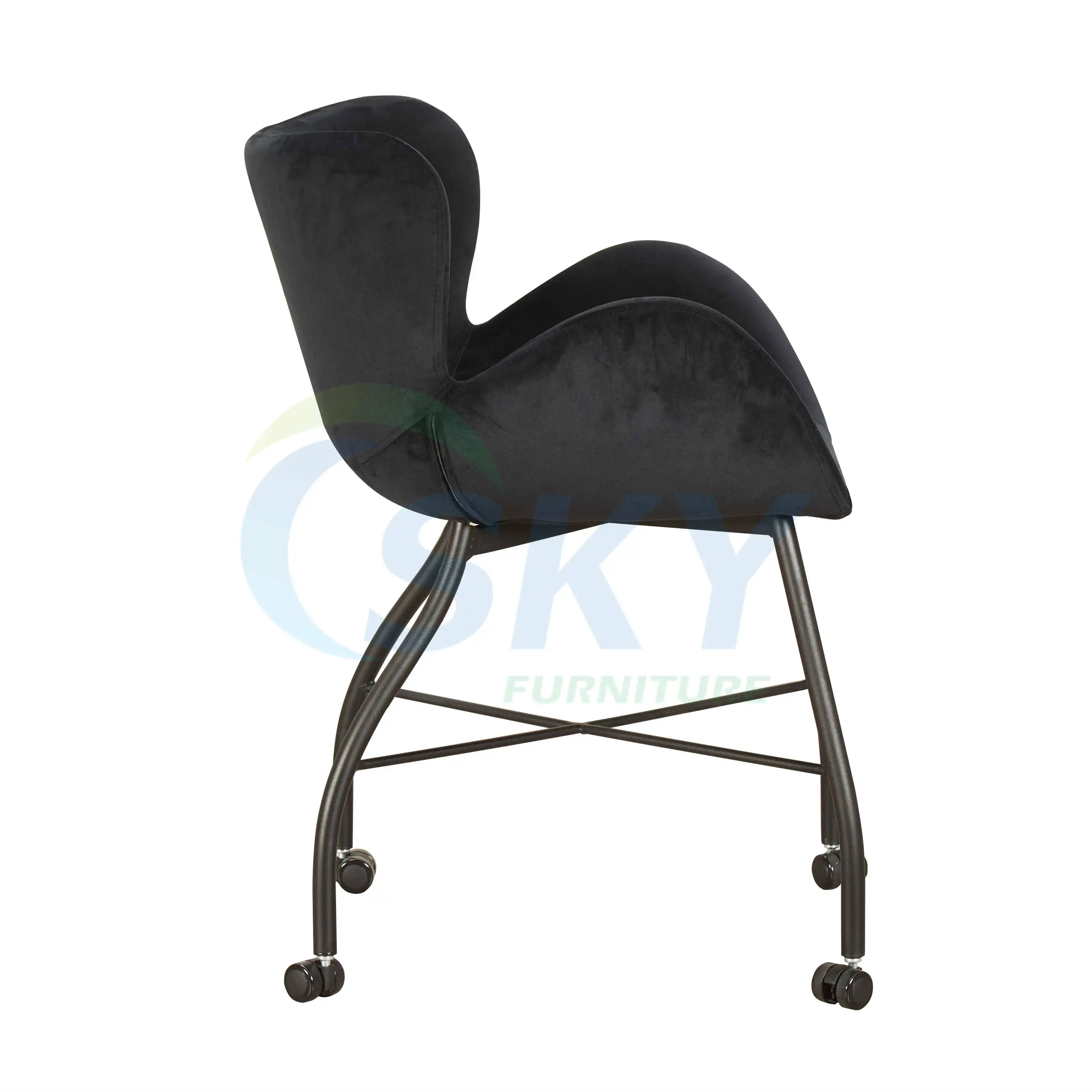 SKY Chinese manufacturer latest design chair modern velvet fabric dining chair