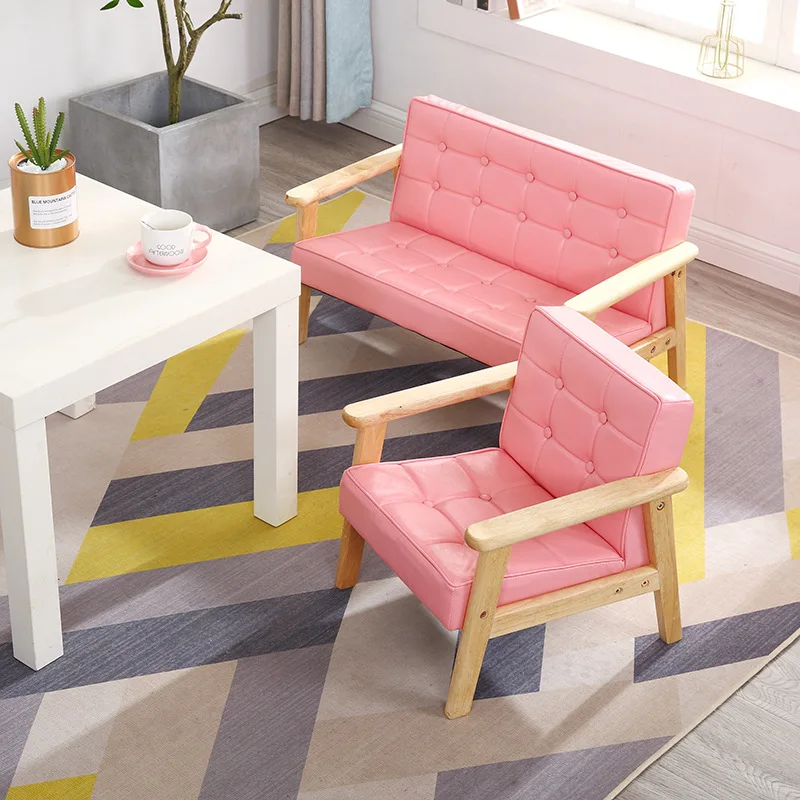 Детский диван Smart Furn из искусственной кожи на два сиденья, реквизит для фотосъемки с героями мультфильмов, маленький диван для принцессы, малышей, для чтения