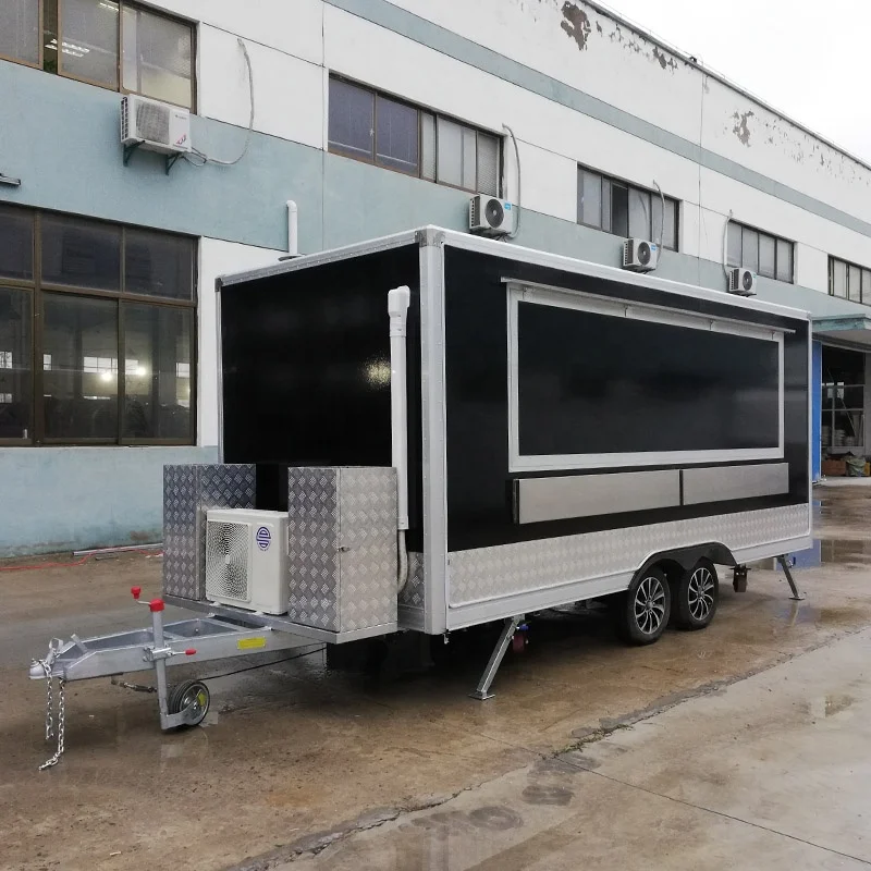 UKUNG CE Approved square food truck with full kitchen equipment fast food cater truck mobile food truck 2020