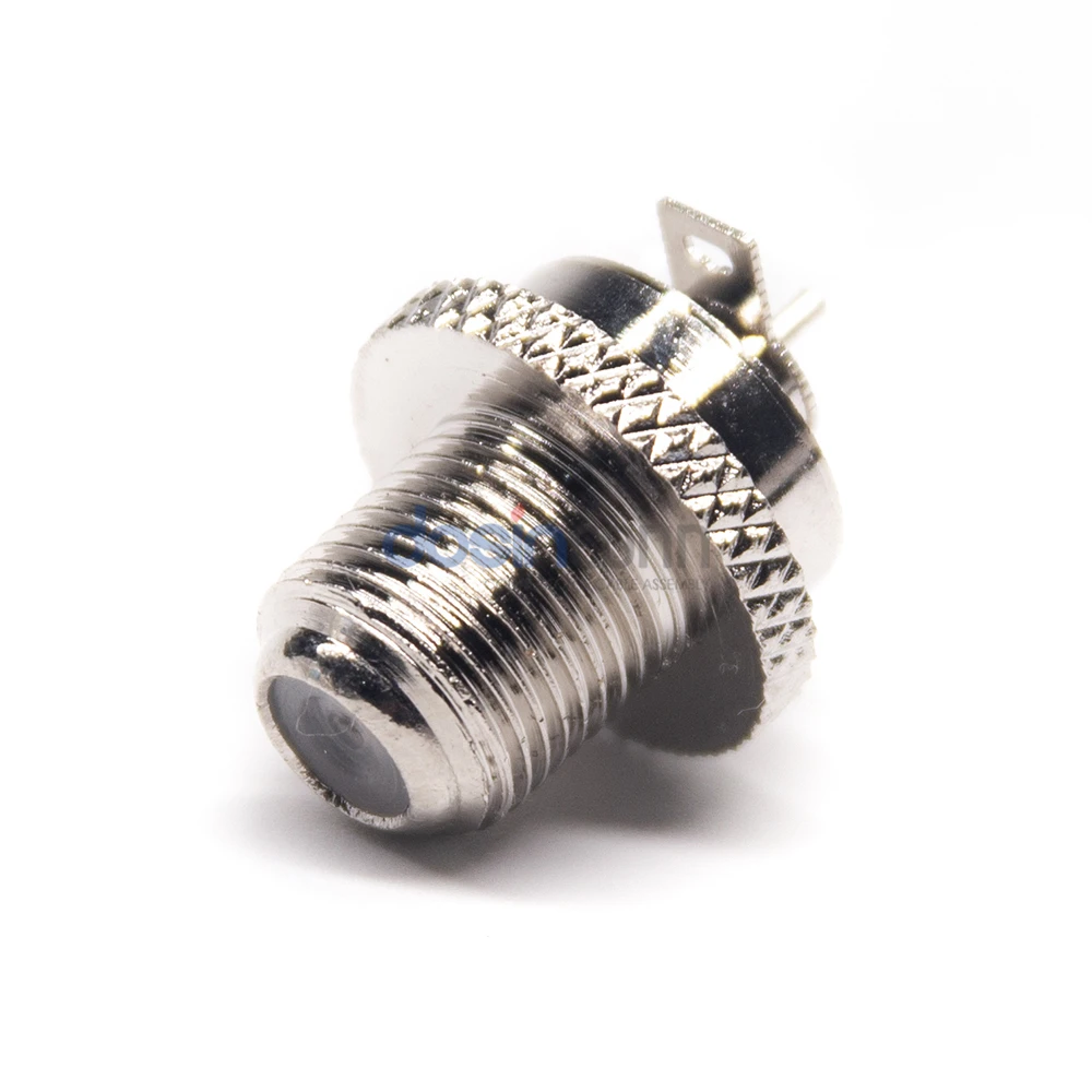 F Type Connector Female jack solder type bulkhead 75ohm PCB Mount