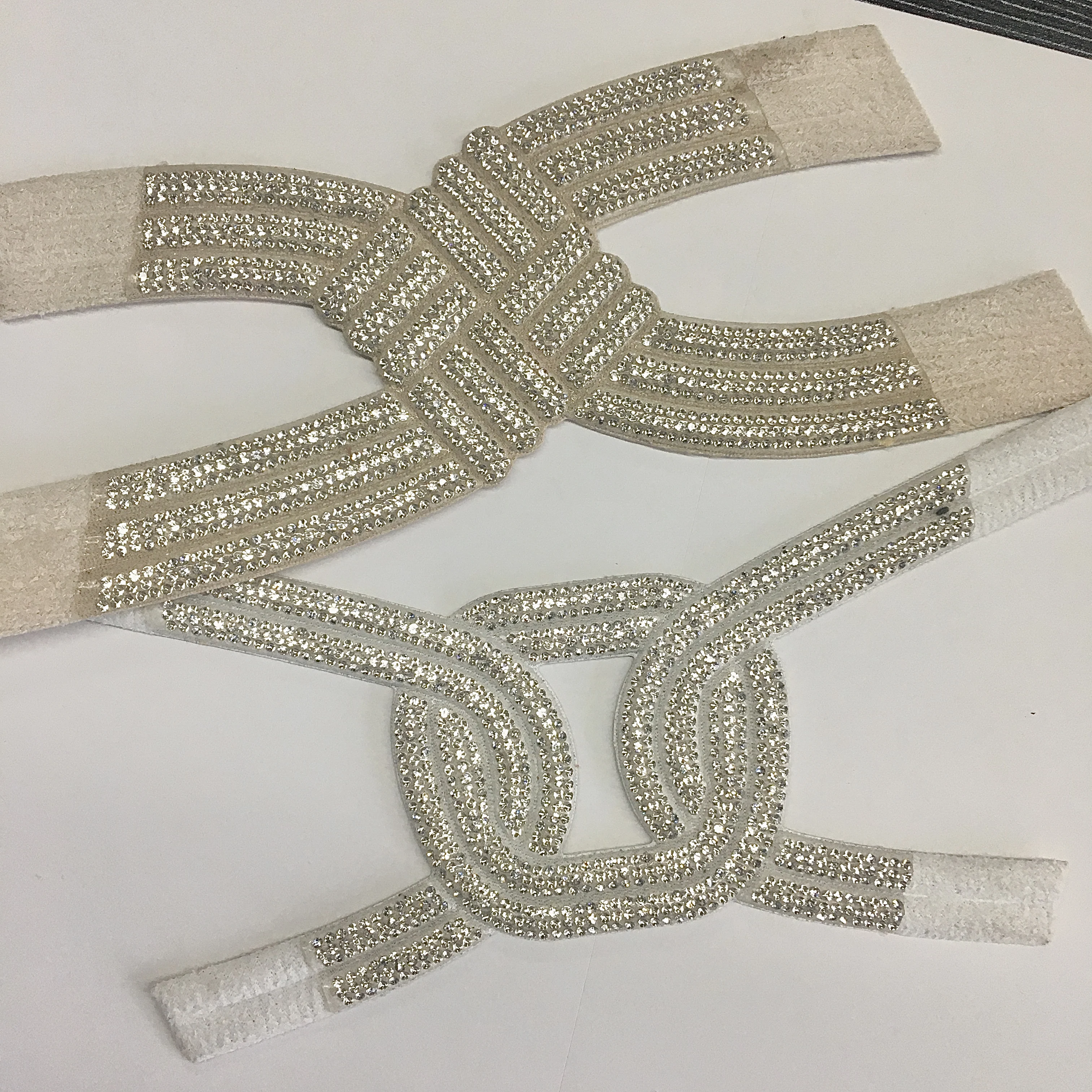 capellada  2024 Rhinestone kid size shiny diamond shoe accessory for Sandals Upper