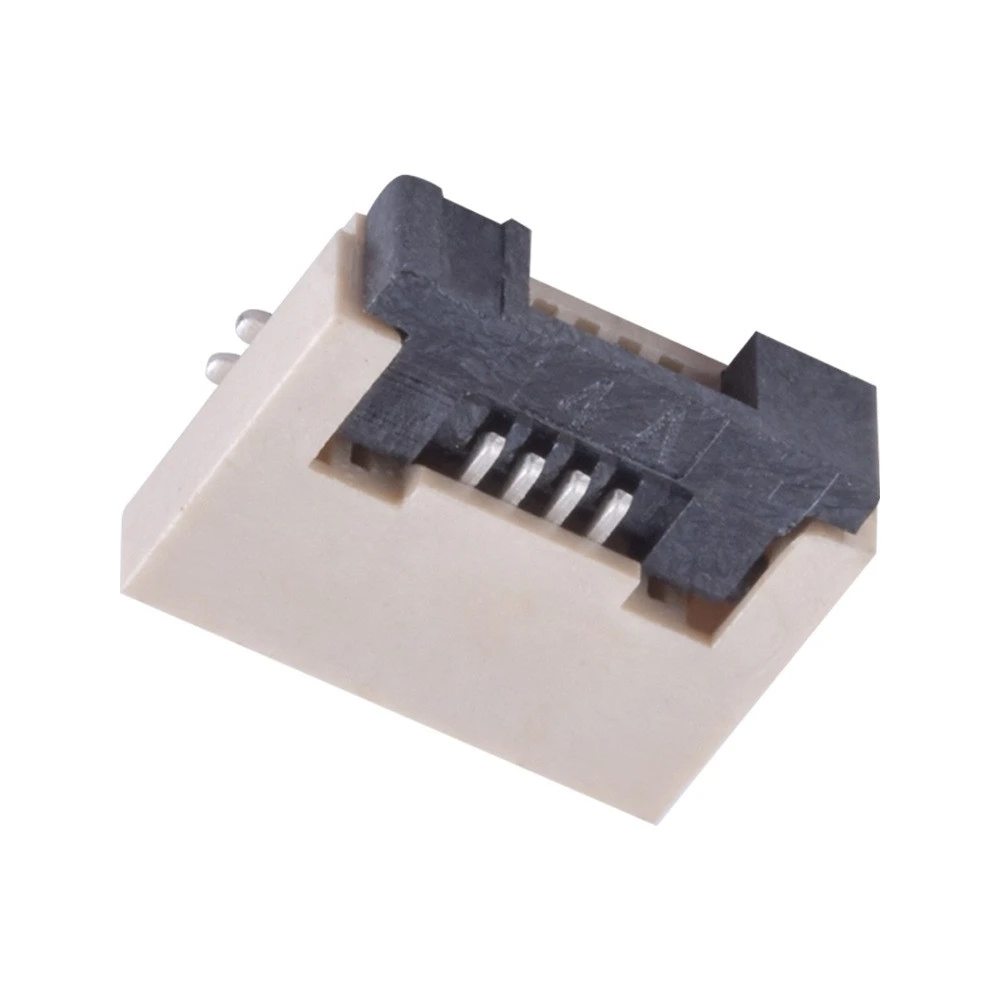 Fpc connector 4pin 0.5mm pitch Height=1.5mm ffc, fpc (flat flex) connectors Front Flip Bottom Contact SMT