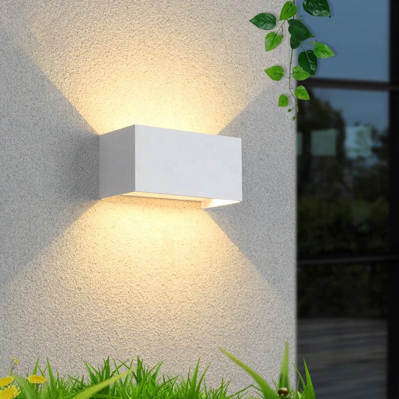 Factory Price up and Down square ABS Plastic Decoration Waterproof Outdoor Wall Light Lights Exterior