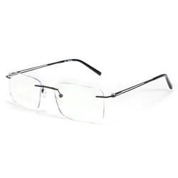 240001 Zenottic Brand Men Adjustable Titanium Rimless Frames Optical Glasses Eyewear
