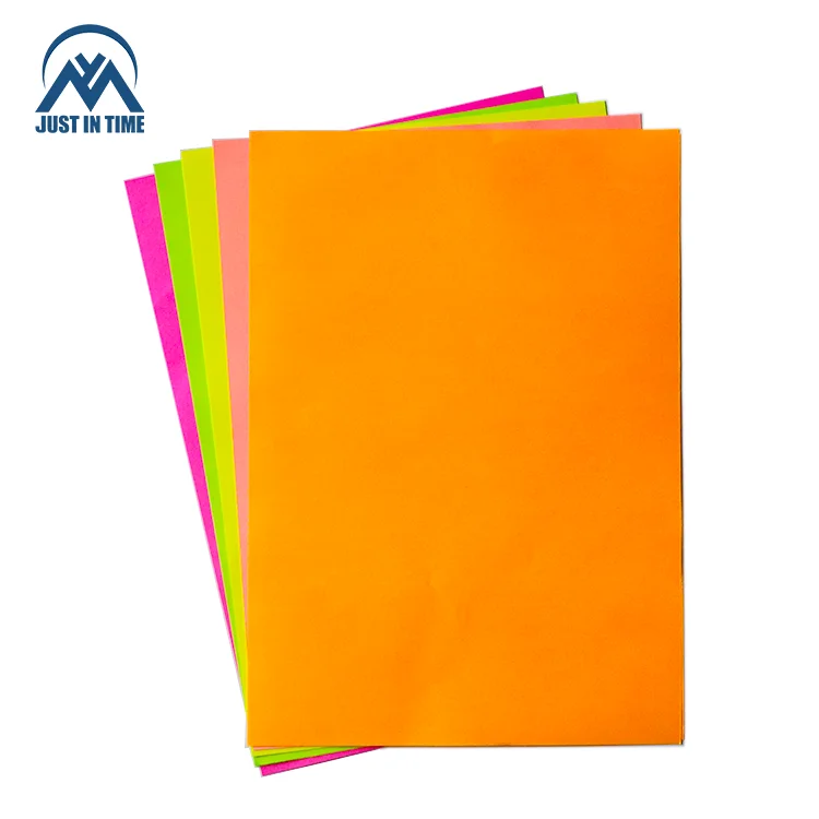 Factory price a4 copy paper assorted fluorescent color office paper a4 size origami folding paper for kids