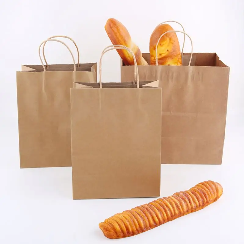 Take Away Bread Paper Bag Kraft For Food