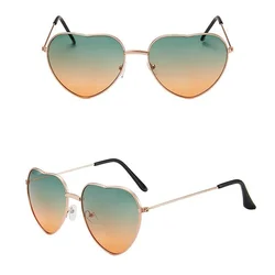 Vintage Metal Heart Sunglasses Women Sunglasses Heart Glasses