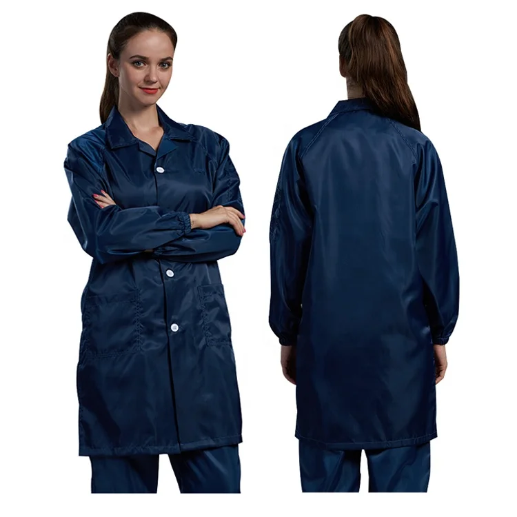 Cleanroom Unisex gender antistatic stripe lab gown esd coat smock